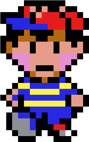 Earthbound - Ness - Ness Earthbound Pixel (380x530), Png Download