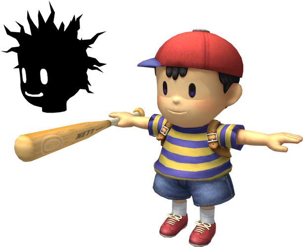 Download Zip Archive - Smash Bros Ness Model (750x650), Png Download