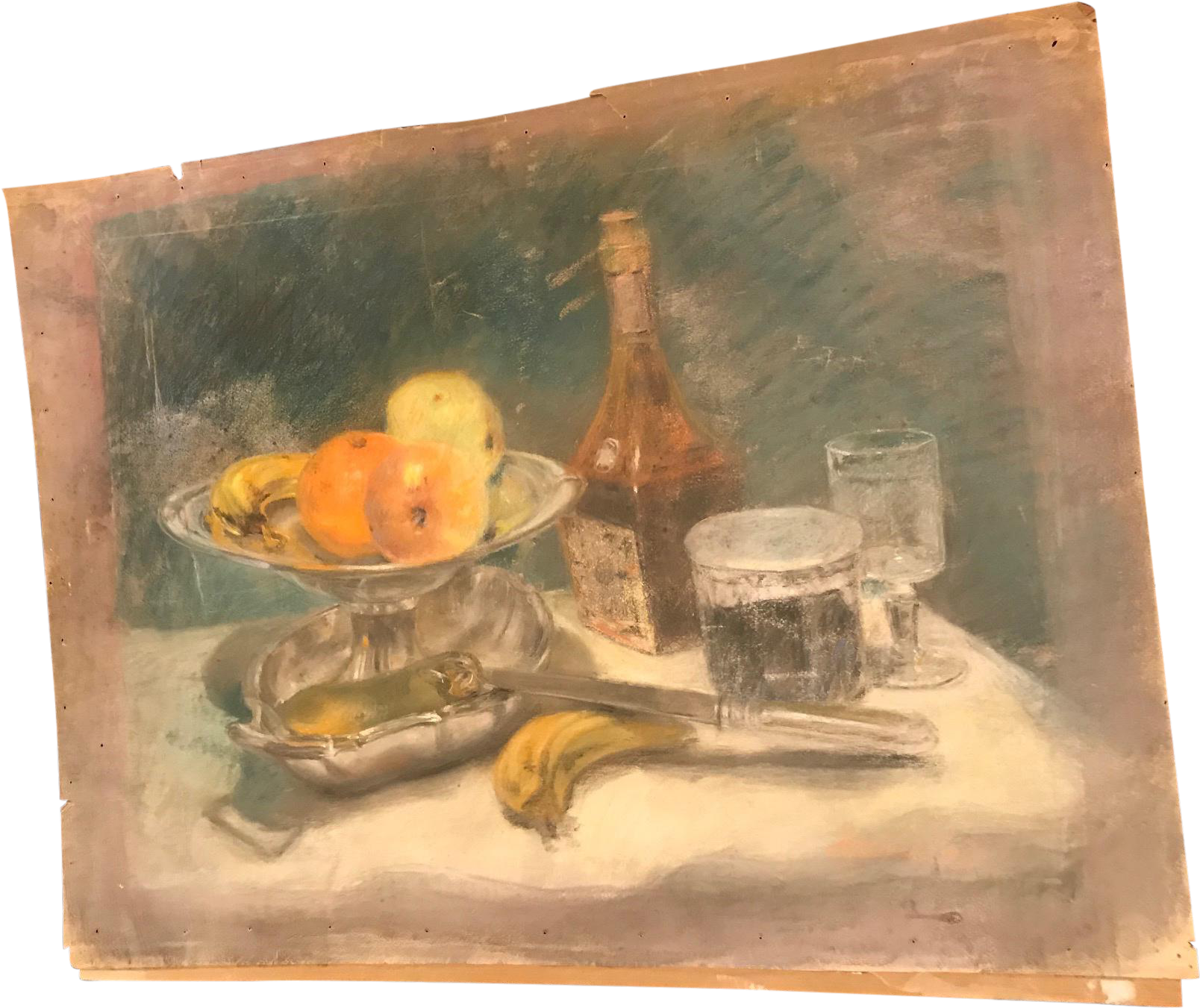 French Pastel Still Life Drawing - Drawing (1786x1500), Png Download