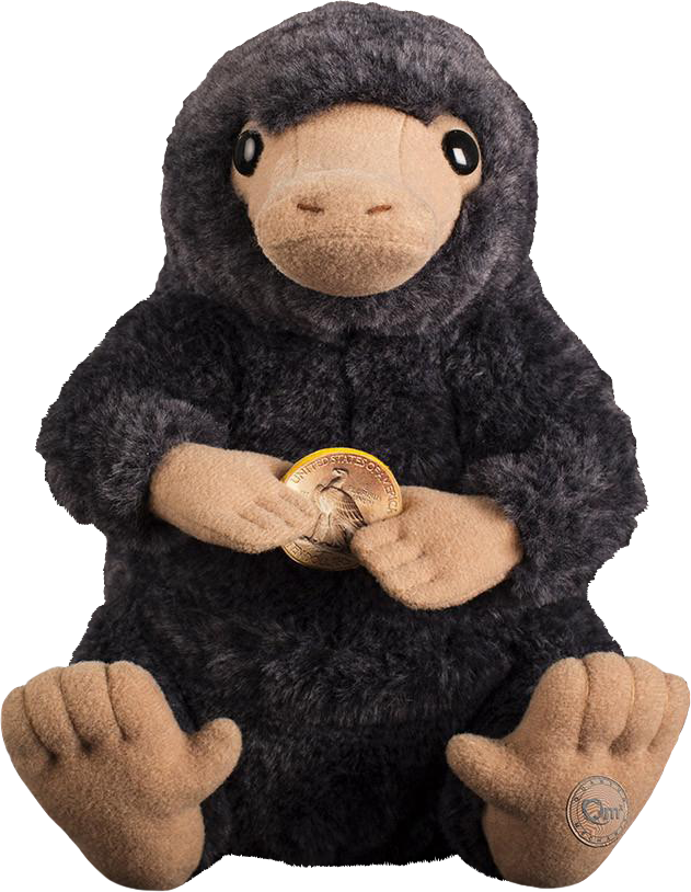 Png Black And White Stock Fantastic Beasts And Where - Quantum Mechanix Fantastic Beasts Niffler Plush (631x814), Png Download