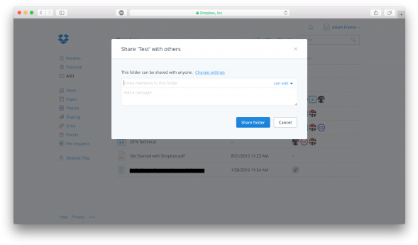 Dropbox Shared Folder 4 - Create Document Online (600x354), Png Download