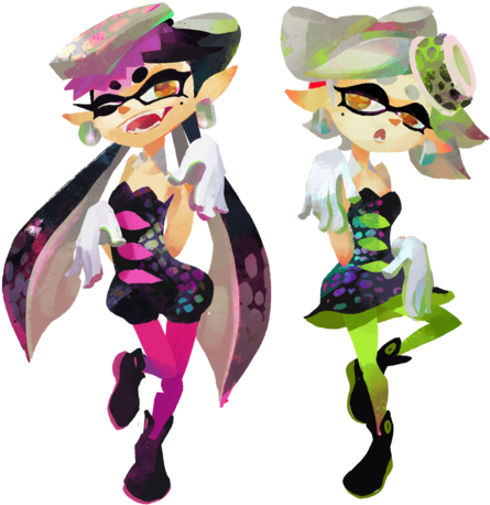 Squid Sisters - Splatoon Squid Sisters (466x480), Png Download