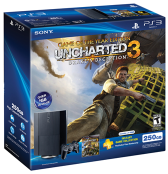 Ps3 Uncharted3 System Large - Ps3 Super Slim Uncharted (513x347), Png Download