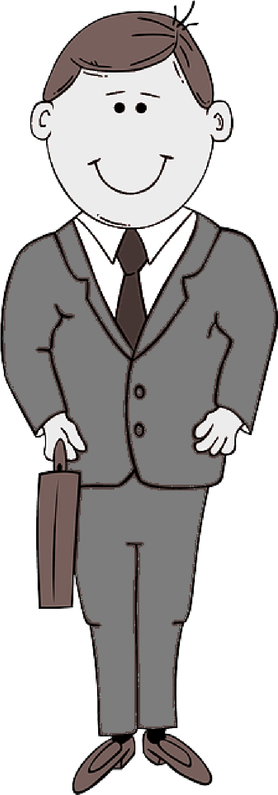 Mb Image/png - Cartoon Man In Suit (800x1600), Png Download