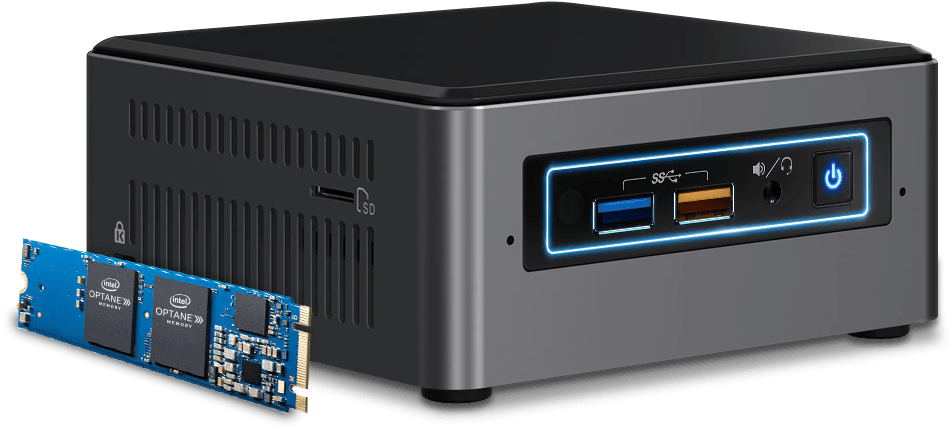 Intel® Nuc 7 Kit With Optane™ Memory - Intel Nuc Kit Nuc7i5bnhx1 (1072x603), Png Download