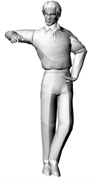 Man Standing 3d - Standing (309x586), Png Download