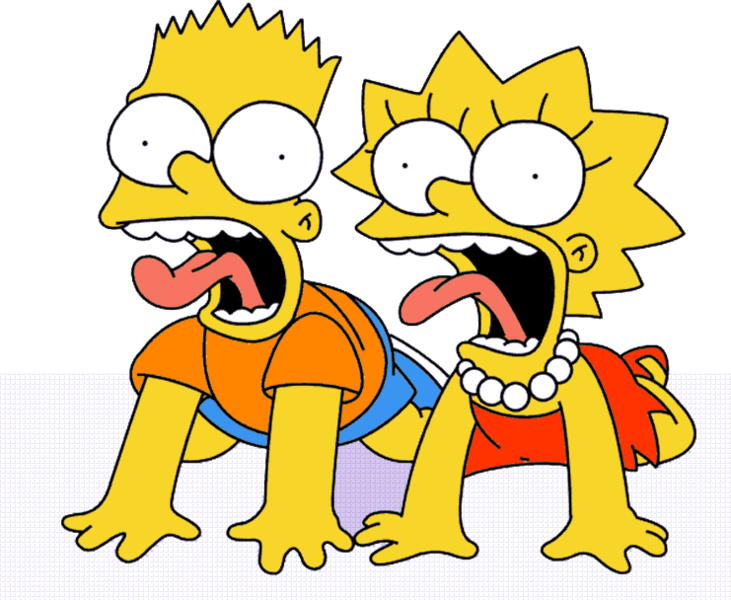 Share This Image - Lisa And Bart Png (731x600), Png Download