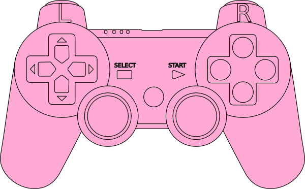 Ps3 Controller Pink Clip Art - Ps4 Coloring Pages (600x372), Png Download