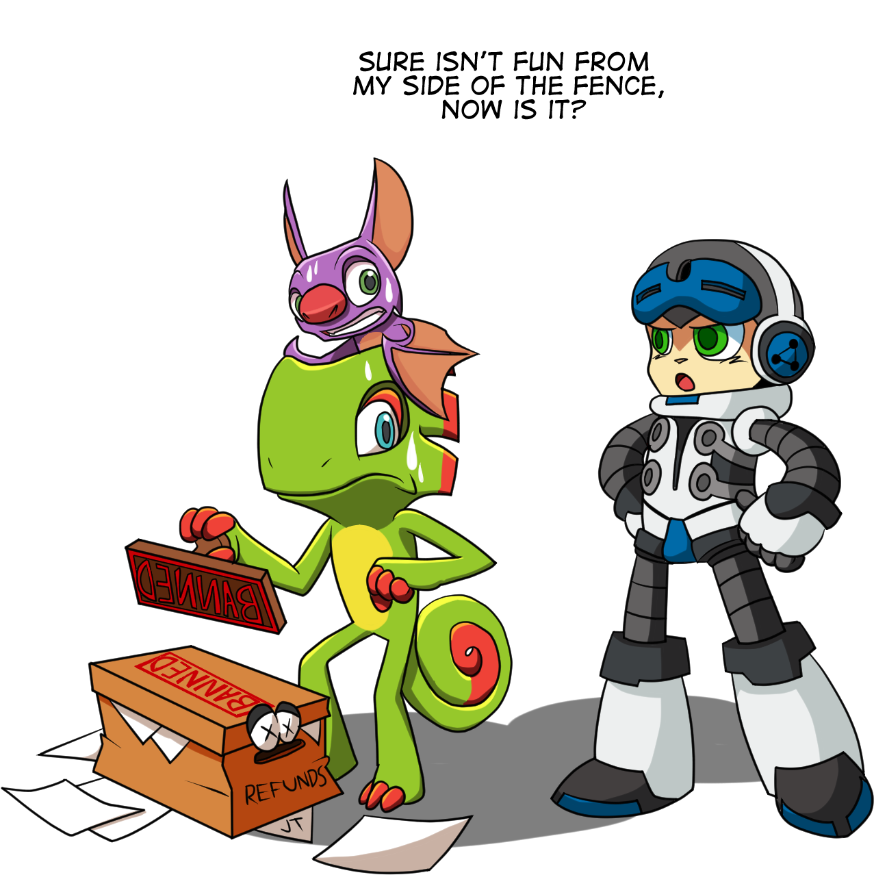 Sure Isn't Fun Fromm My Side Of The Fence, Now Is It - Dr Quack Yooka Laylee (1345x1355), Png Download