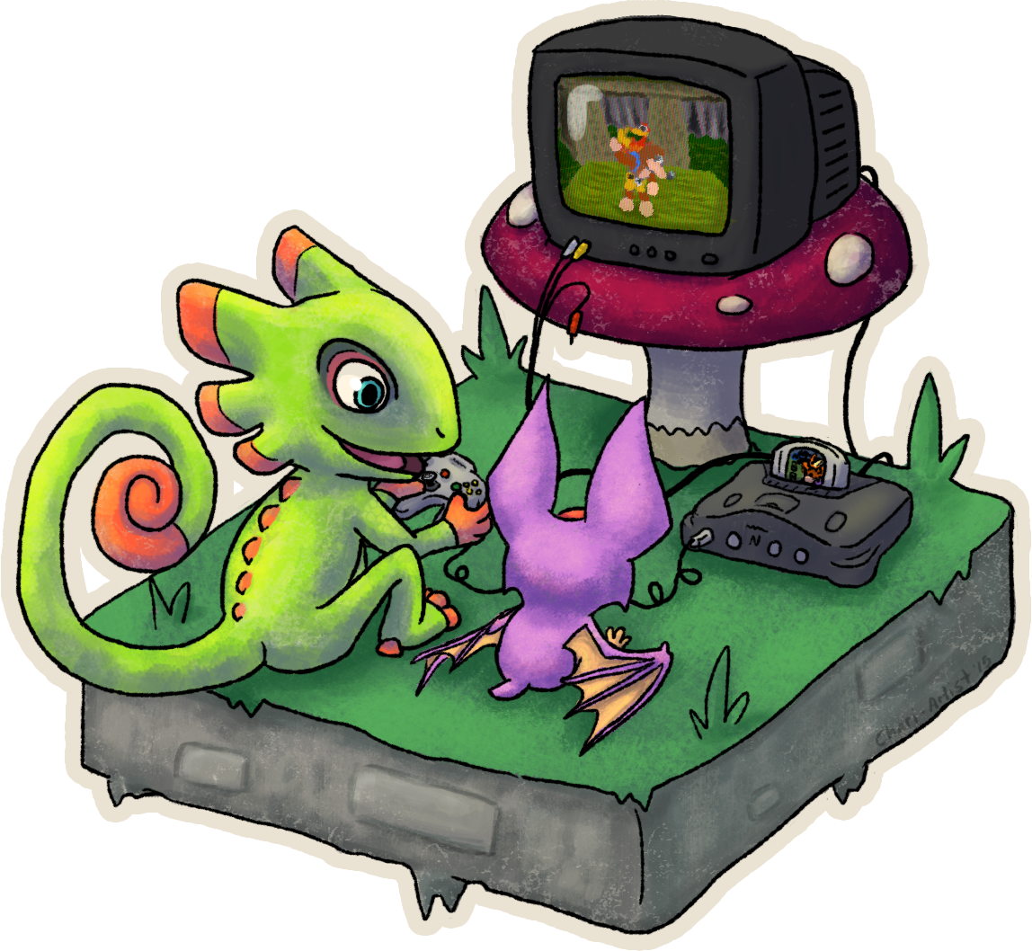 Yooka-laylee - Yooka Laylee Banjo Kazooie Fan Art (1148x1058), Png Download