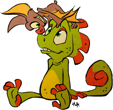 Yooka-laylee Hype - Video Game (472x450), Png Download