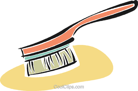 Hair Brush Royalty Free Vector Clip Art Illustration - Clipart Hairbrush (480x317), Png Download