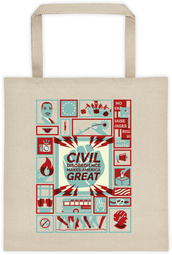 Civil Disobedience Tote Bag Michael Czerniawski Tote - Tote Bag (1000x1000), Png Download