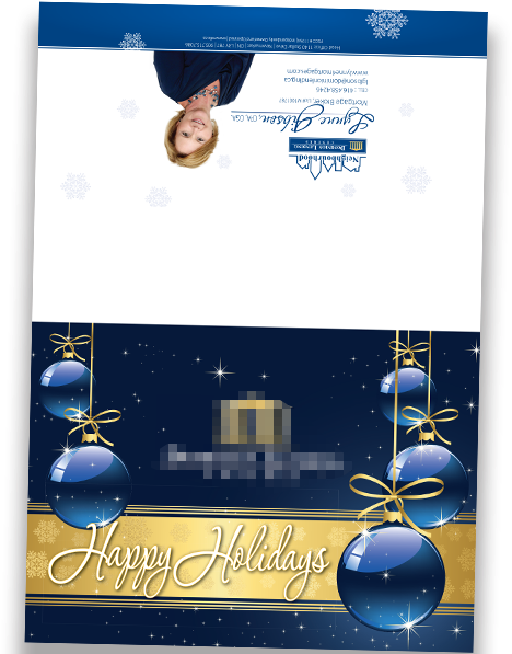 Seasons Greetings Card - Holiday (600x600), Png Download