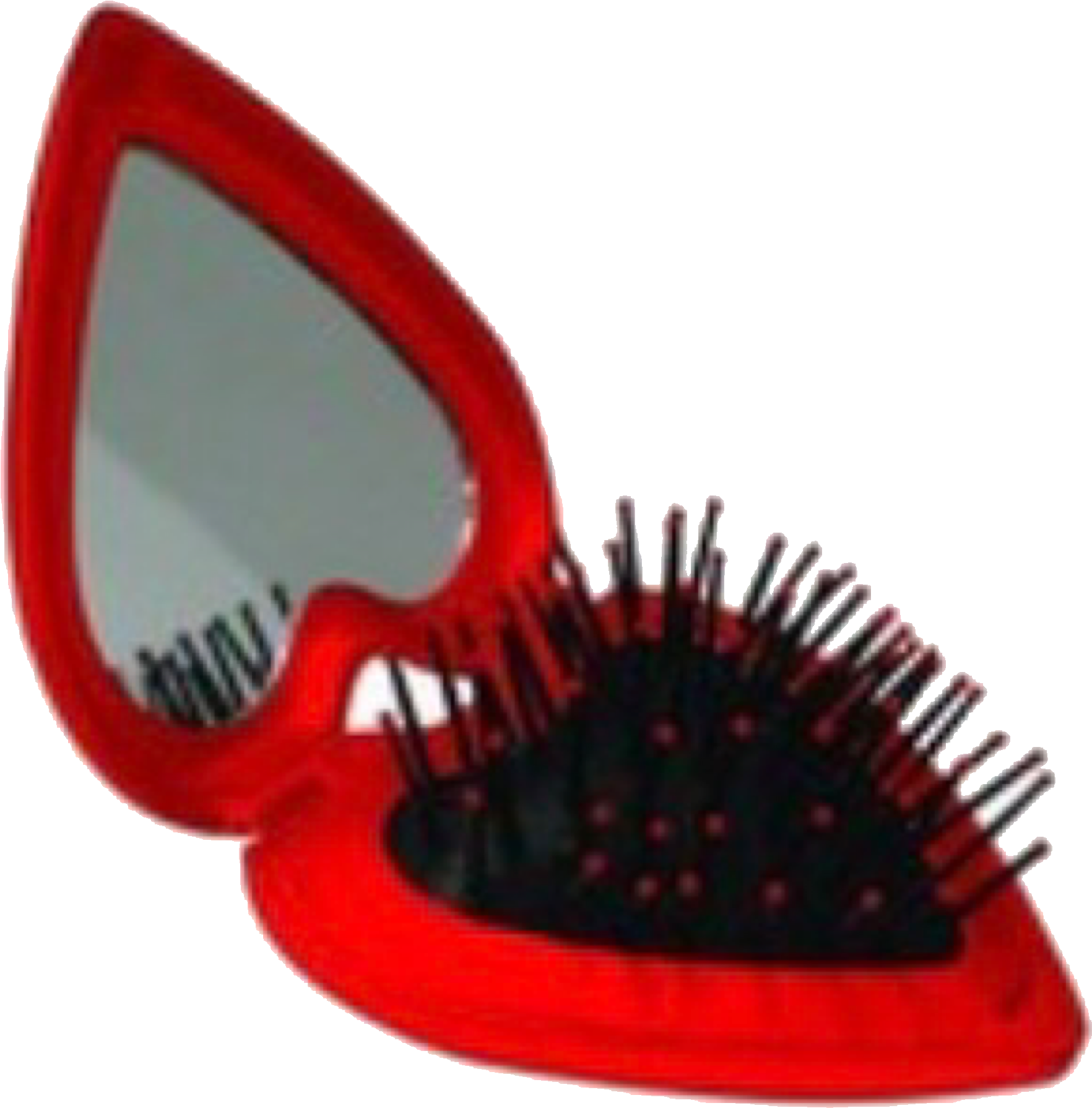 Red Heart Hairbrush Polyvore Moodboard Filler Hairbrush, (2000x2048), Png Download
