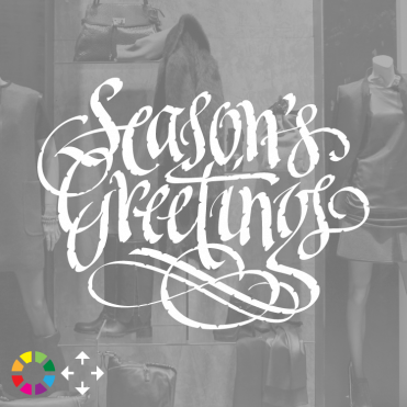 Seasons Greetings - Calligraphy (371x371), Png Download