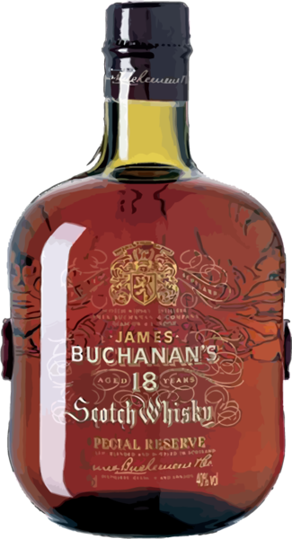 Buchanan's 18 Year Old Blended Scotch 750ml - James Buchanan's 18 Year Old Special Reserve Scotch (325x600), Png Download