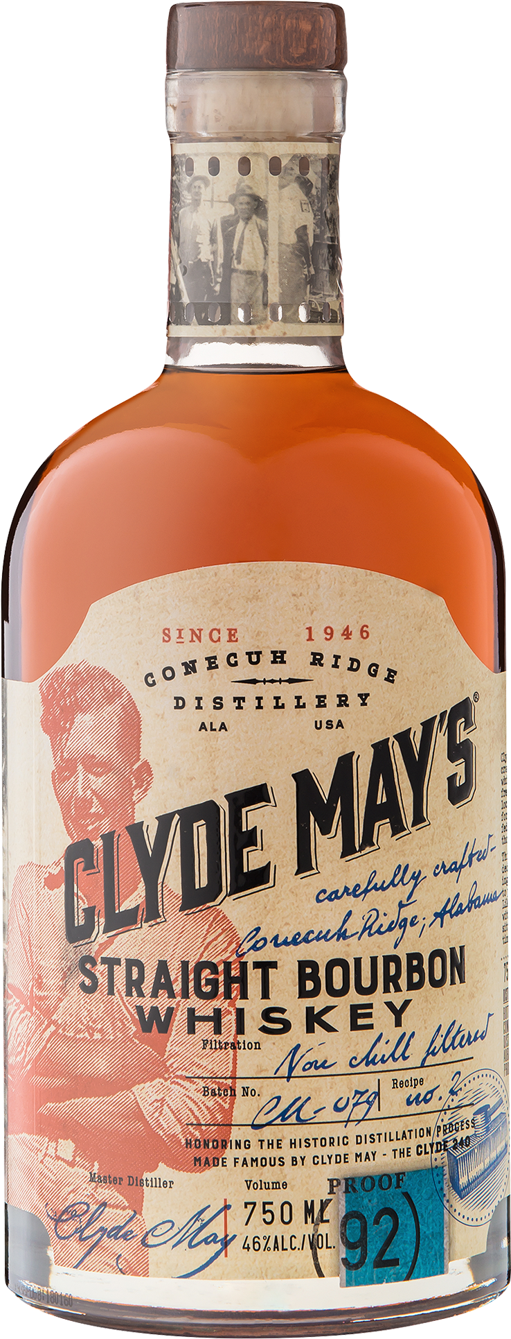 Clyde May's Straight Bourbon Whiskey 750ml - Clyde May's Straight Bourbon Whiskey (1600x2000), Png Download