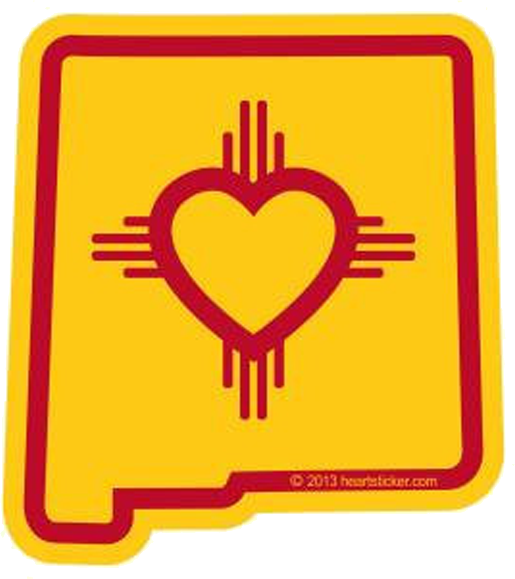 Heart In New Mexico Sticker - New Mexico Sticker (2048x2048), Png Download