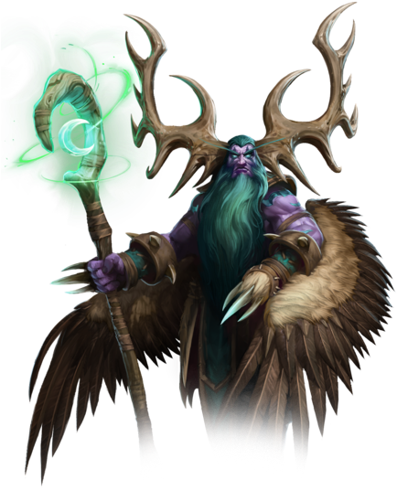 Druids Harness The Vast Powers Of Nature To Preserve - Concept Art World Of Warcraft (462x574), Png Download