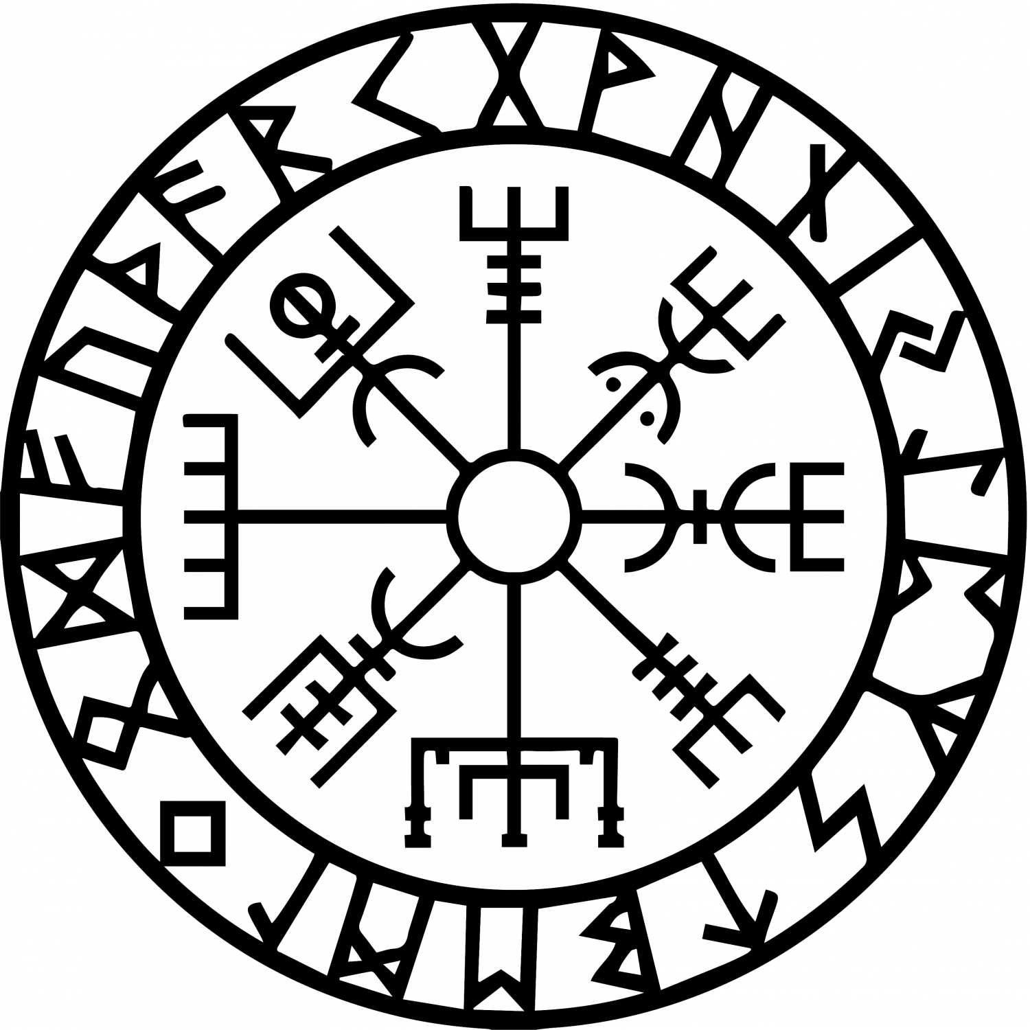 Vegvisir Futhark (1500x1500), Png Download