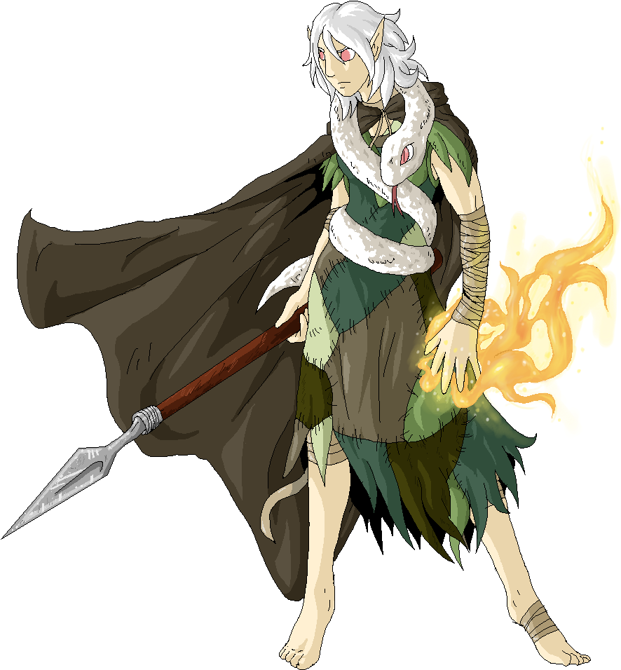 The Elven Druid - Elf Druid White Hair (924x1001), Png Download