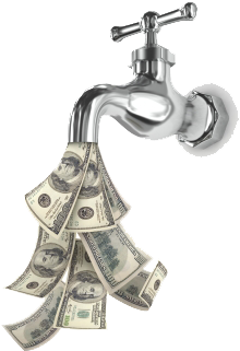 Money-faucet - Money Tap (347x346), Png Download