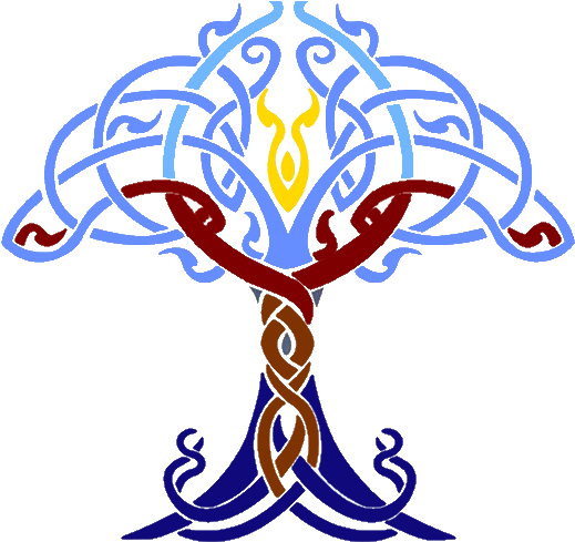 Druid Clan Of Celliwig - Yggdrasil Wandtattoo (600x500), Png Download