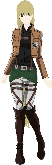 Attack - Attack On Titan Costumes (shingeki No Kyojin) Krista (216x603), Png Download