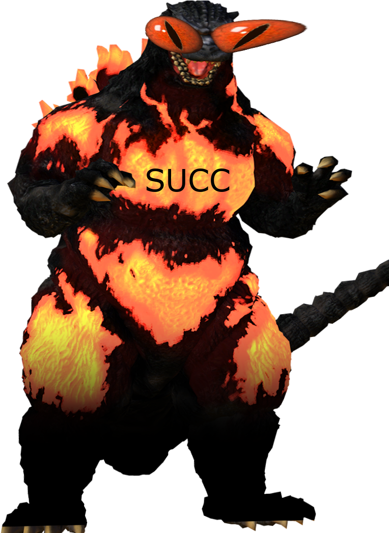 Burning Succzilla - Godzilla Ps4 Godzilla 2014 (814x1046), Png Download