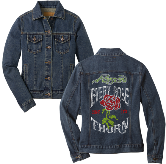 Every Rose Has Its Thorn Denim Jacket - Every Rose Has Its Thorn Jacket (600x600), Png Download