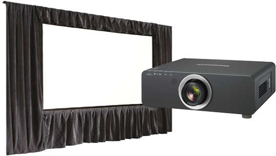 7000 Lumens & Screen Package - Panasonic Pt Dz770ek 7000 Ansi Lumens Wuxga Dlp Projector (600x347), Png Download