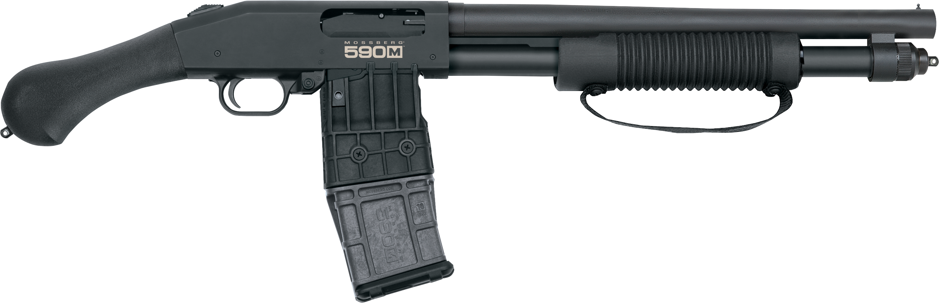 590m Shockwave Mag-fed Pump Action - Mossberg Shockwave Magazine (4681x1290), Png Download