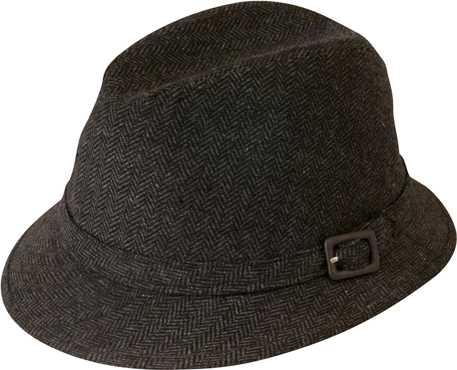 Gamble & Gunn 'clouseau' Grey Herringbone Stalker - Hat (560x560), Png Download