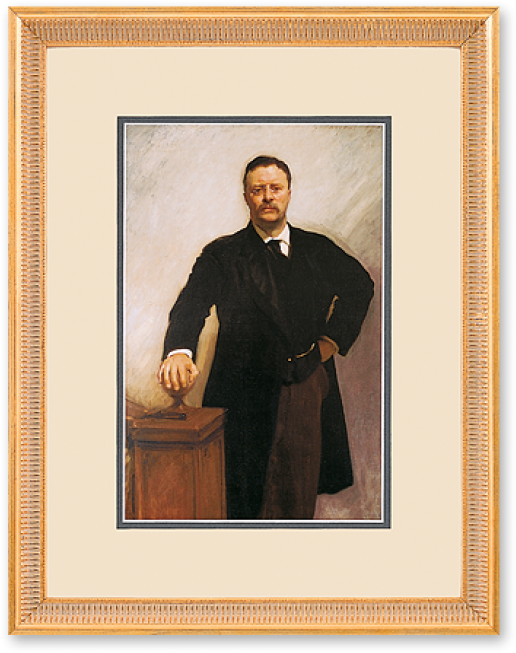 Teddy Roosevelt Framed Painting (700x700), Png Download
