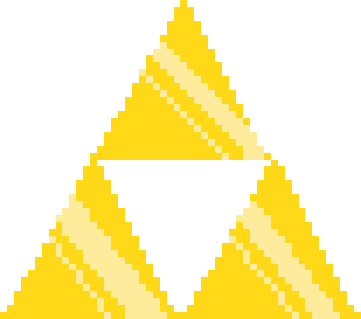 Triforce - Pixel Triforce (520x460), Png Download