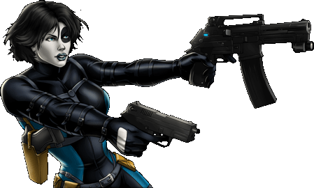Domino Dialogue 1 - Marvel Avengers Alliance Female Characters (449x270), Png Download