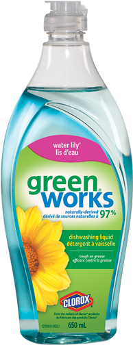 Green Works Dishwashing Liquid Water Lily - Green Works Dishwashing Liquid - Water Lily 650 Ml (280x505), Png Download