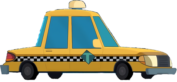 Taxi - Drama Total Taxi (600x278), Png Download