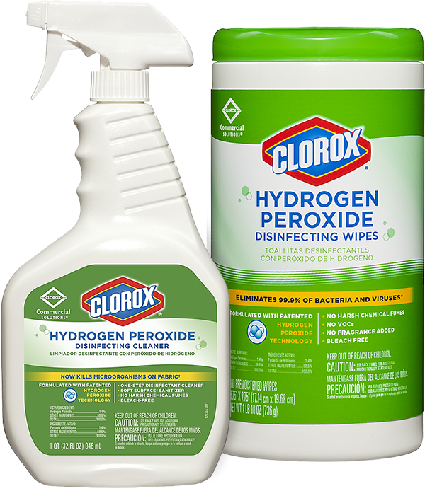 Clorox 30830 Hydrogen Peroxide Disinfecting Wipes, (600x694), Png Download