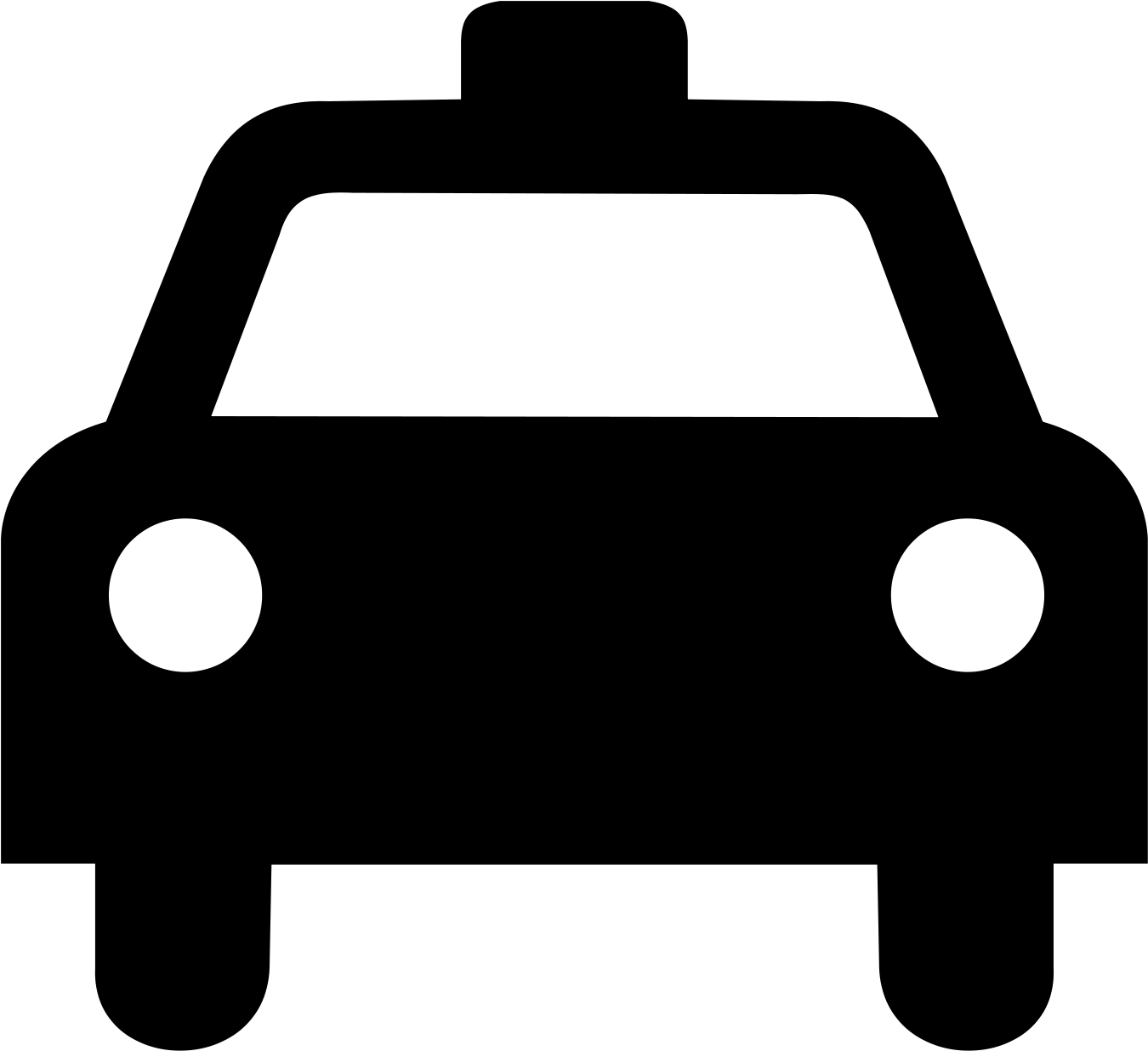 Taxi Png Images Free Download - Taxi Clipart Black And White (1000x916), Png Download