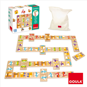 Goula - Vehicles Domino - Goula 50264 Wooden Dominoes Vehicles (630x335), Png Download