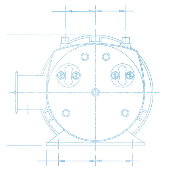 Blueprint Motor Mounted Rotary Vanes - Circle (600x600), Png Download
