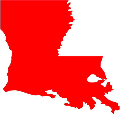 Louisiana - State Map Outline Louisiana With Heart In Home (530x506), Png Download