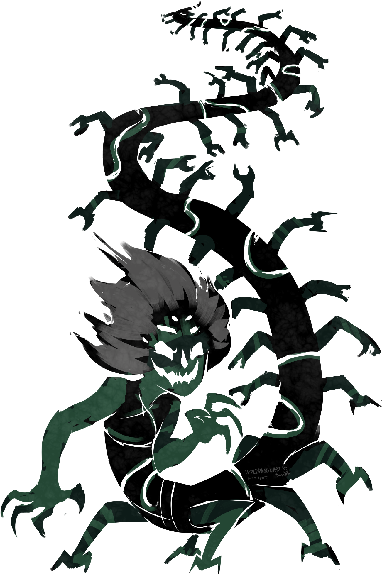 Malachite Centipede By Prpldragonart-d8mgamf - Steven Universe Malachite Corrupted (1322x2000), Png Download