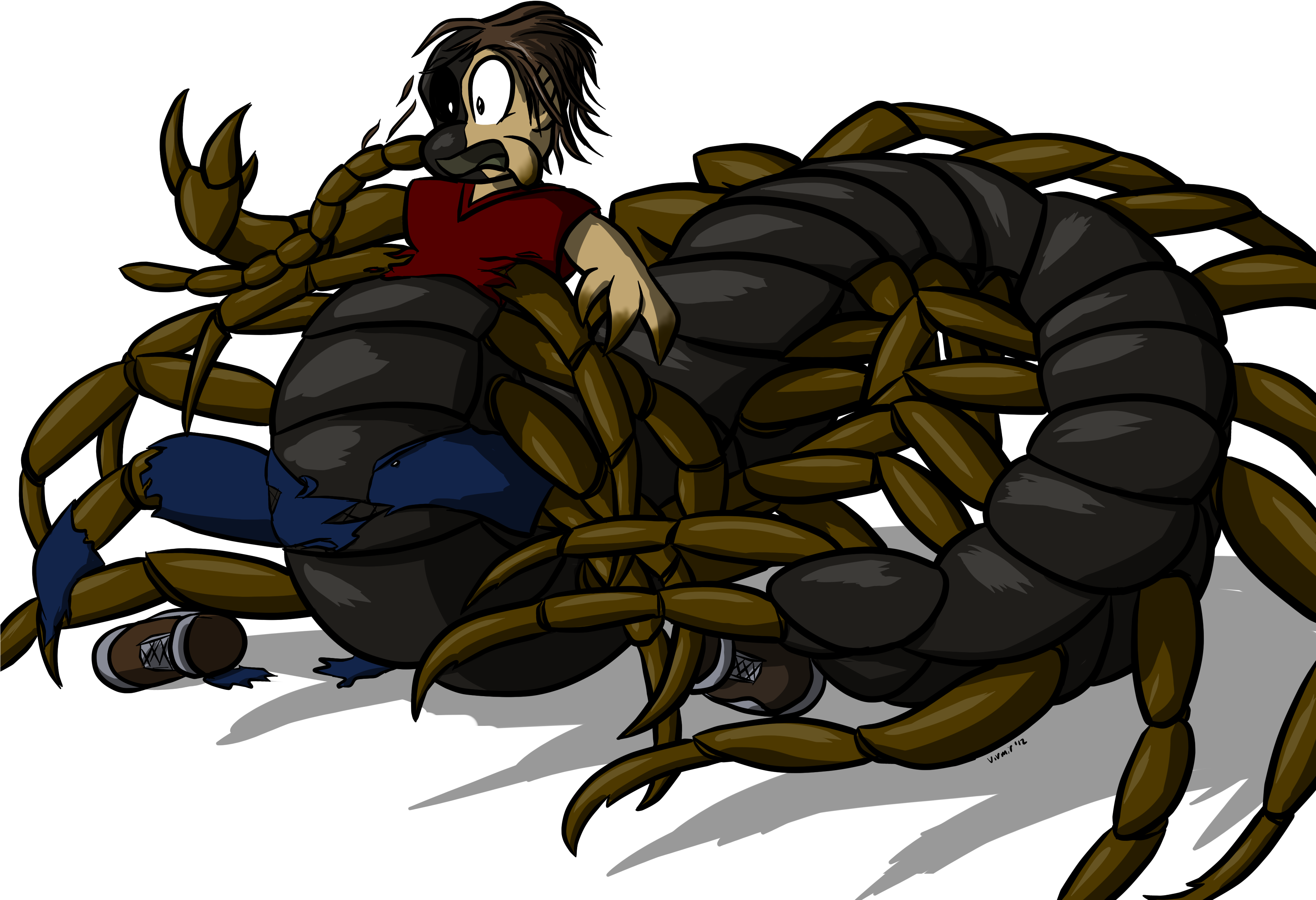 Centipede'd By Virmir - Anthro Scorpion (3800x2809), Png Download