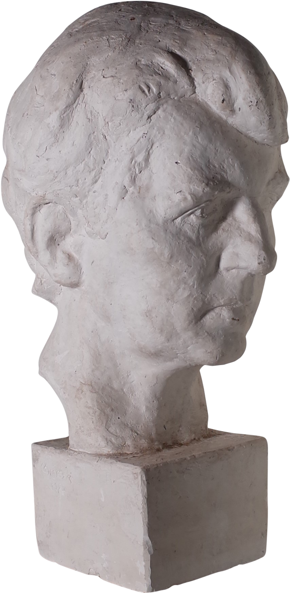 Studio Plaster Bust Of Young Man - Plaster (1024x1536), Png Download