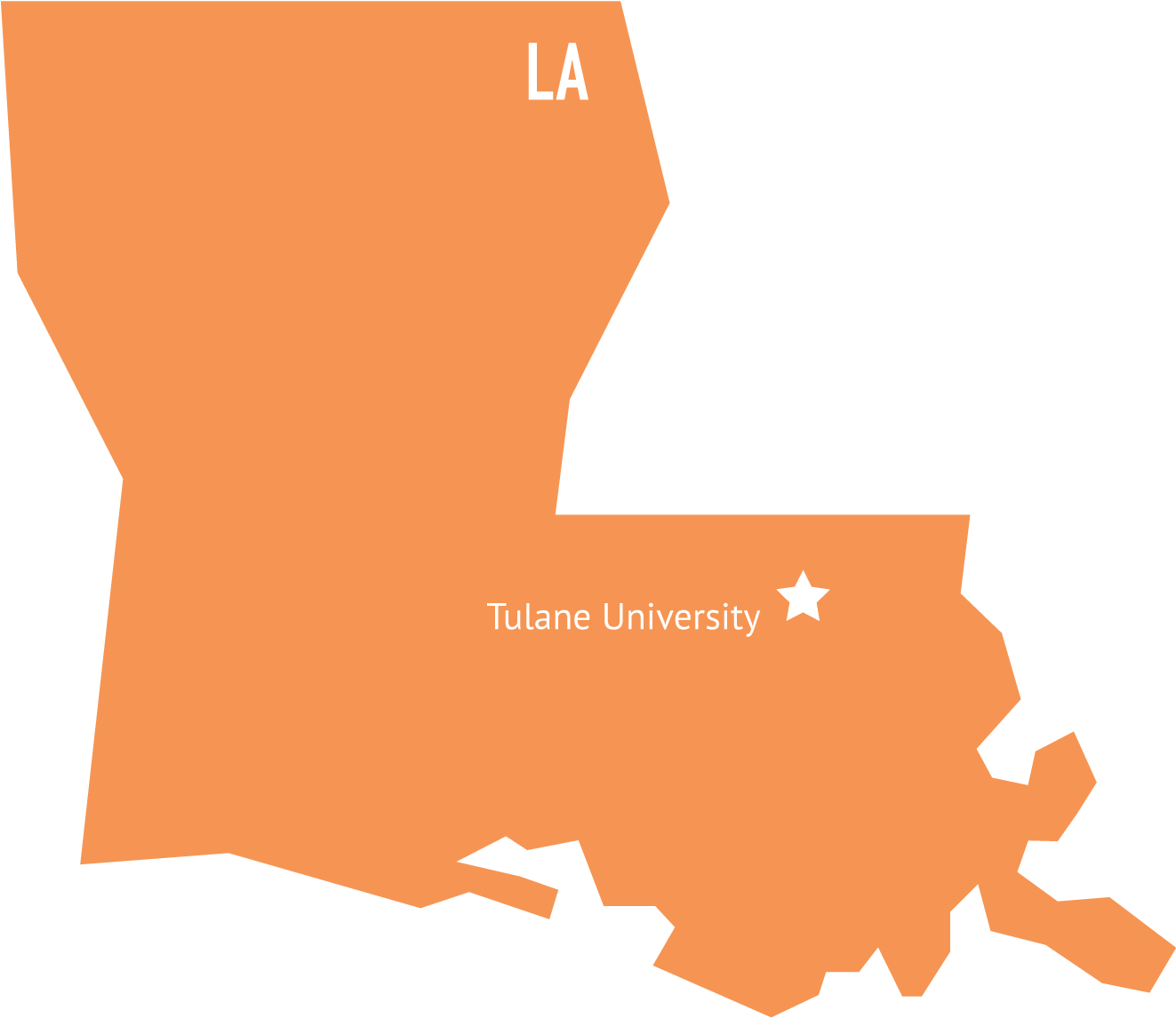 Louisiana - Louisiana Map Clip Art (1500x1200), Png Download