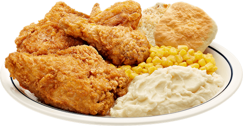 Share This Image - Fried Chicken Dinner Transparent (828x432), Png Download