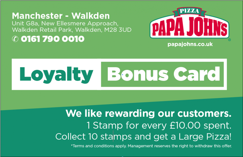 Papa Johns Loyalty Cards - Papa Johns Pizza (800x800), Png Download